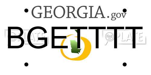 BGETTTT Georgia License Plate