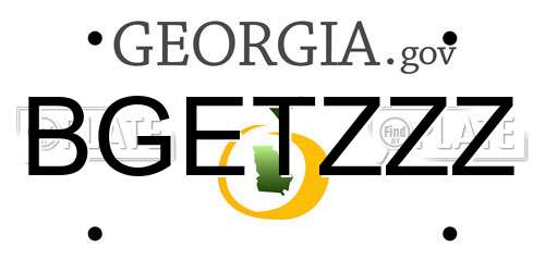 BGETZZZ Georgia License Plate
