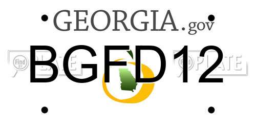 BGFD12 Georgia License Plate
