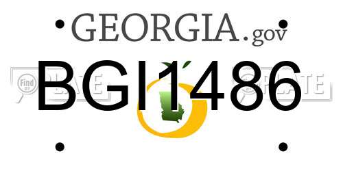BGI1486 Georgia License Plate