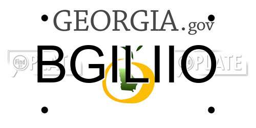 BGILIIO Georgia License Plate