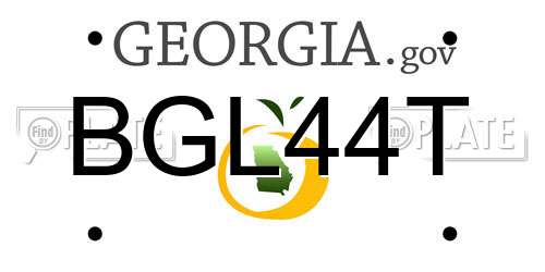BGL44T Georgia License Plate