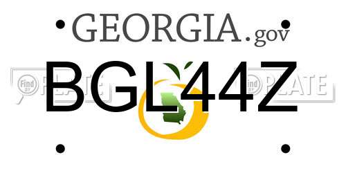 BGL44Z Georgia License Plate