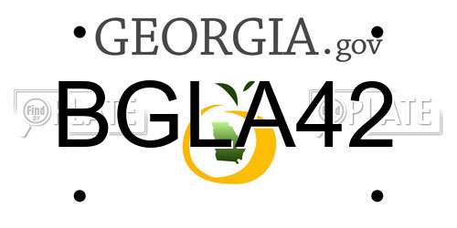 BGLA42 Georgia License Plate