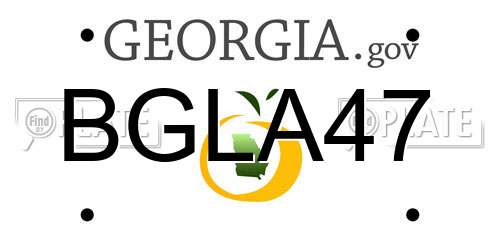 BGLA47 Georgia License Plate