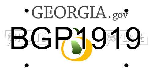 BGP1919 Georgia License Plate