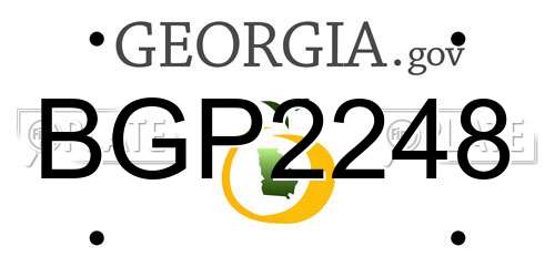 BGP2248 Georgia License Plate