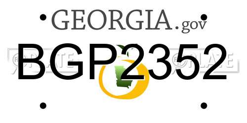 BGP2352 Georgia License Plate