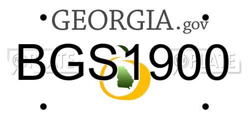 BGS1900 Georgia License Plate