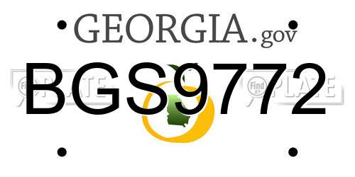 BGS9772 Georgia License Plate