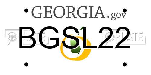 BGSL22 Georgia License Plate
