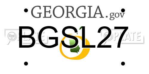 BGSL27 Georgia License Plate