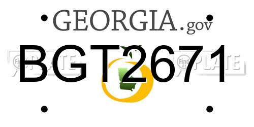 BGT2671 Georgia License Plate