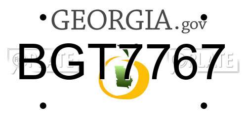 BGT7767 Georgia License Plate