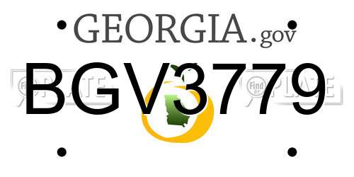 BGV3779 Georgia License Plate