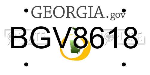 BGV8618 Georgia License Plate