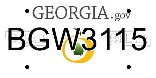 BGW3115 Georgia License Plate
