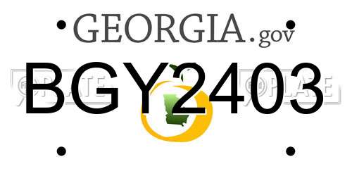 BGY2403 Georgia License Plate