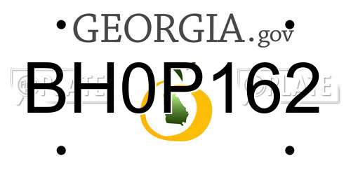 BH0P162 Georgia License Plate
