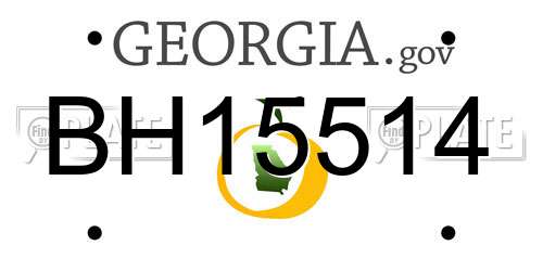 BH15514 Georgia License Plate