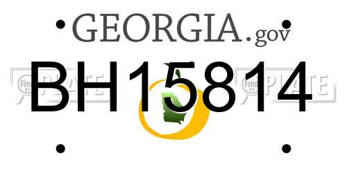 BH15814 Georgia License Plate