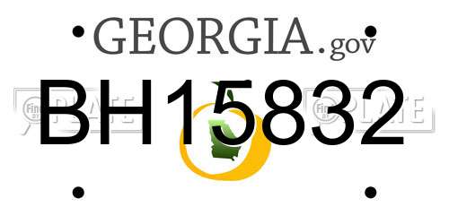 BH15832 Georgia License Plate