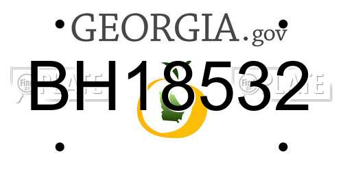 BH18532 Georgia License Plate