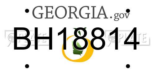 BH18814 Georgia License Plate