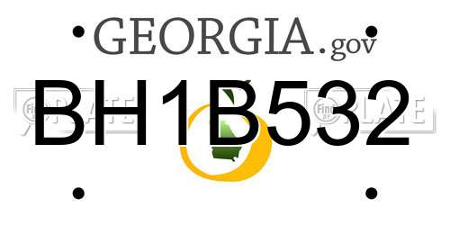 BH1B532 Georgia License Plate