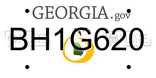 BH1G620 Georgia License Plate