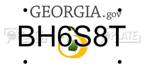 BH6S8T Georgia License Plate