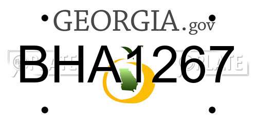 BHA1267 Georgia License Plate
