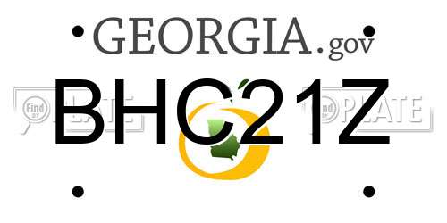 BHC21Z Georgia License Plate