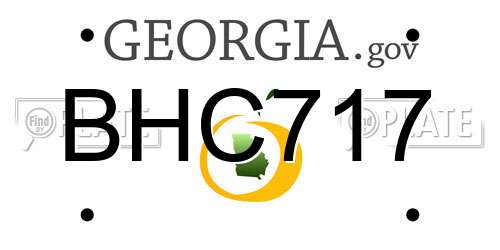 BHC717 Georgia License Plate
