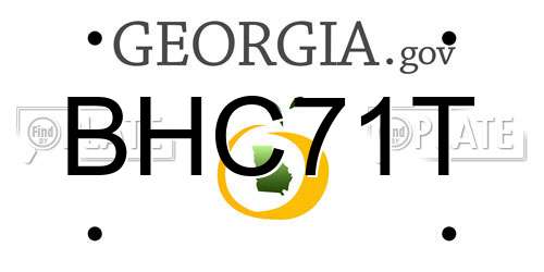 BHC71T Georgia License Plate