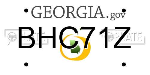 BHC71Z Georgia License Plate