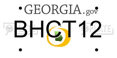 BHCT12 Georgia License Plate