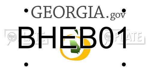 BHEB01 Georgia License Plate