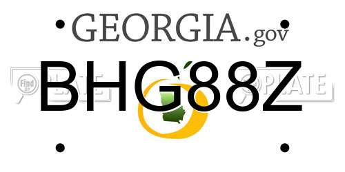 BHG88Z Georgia License Plate