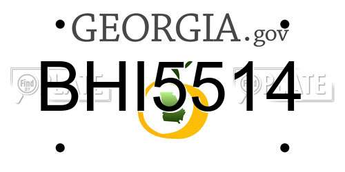 BHI5514 Georgia License Plate