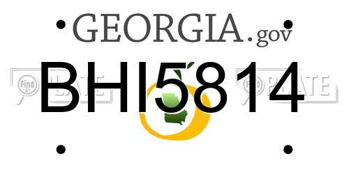 BHI5814 Georgia License Plate