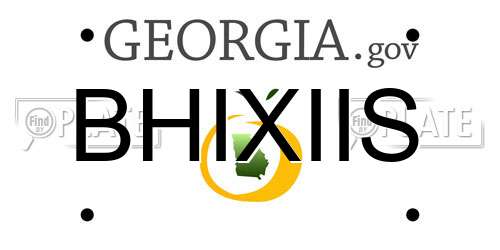 BHIXIIS Georgia License Plate