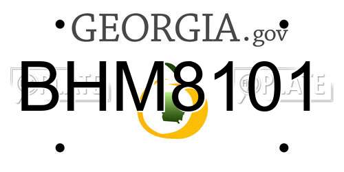 BHM8101 Georgia License Plate