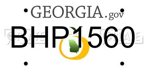 BHP1560 Georgia License Plate