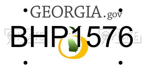 BHP1576 Georgia License Plate