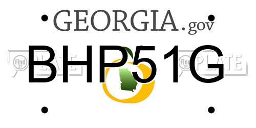 BHP51G Georgia License Plate