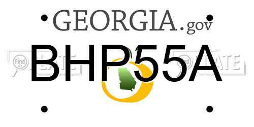 BHP55A Georgia License Plate