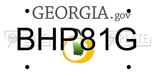 BHP81G Georgia License Plate