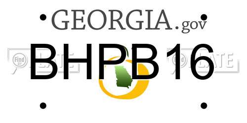 BHPB16 Georgia License Plate