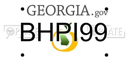 BHPI99 Georgia License Plate